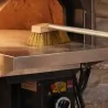 Spazzola Forno Ottone Amica 16x6 cm H 150 cm GI.METAL