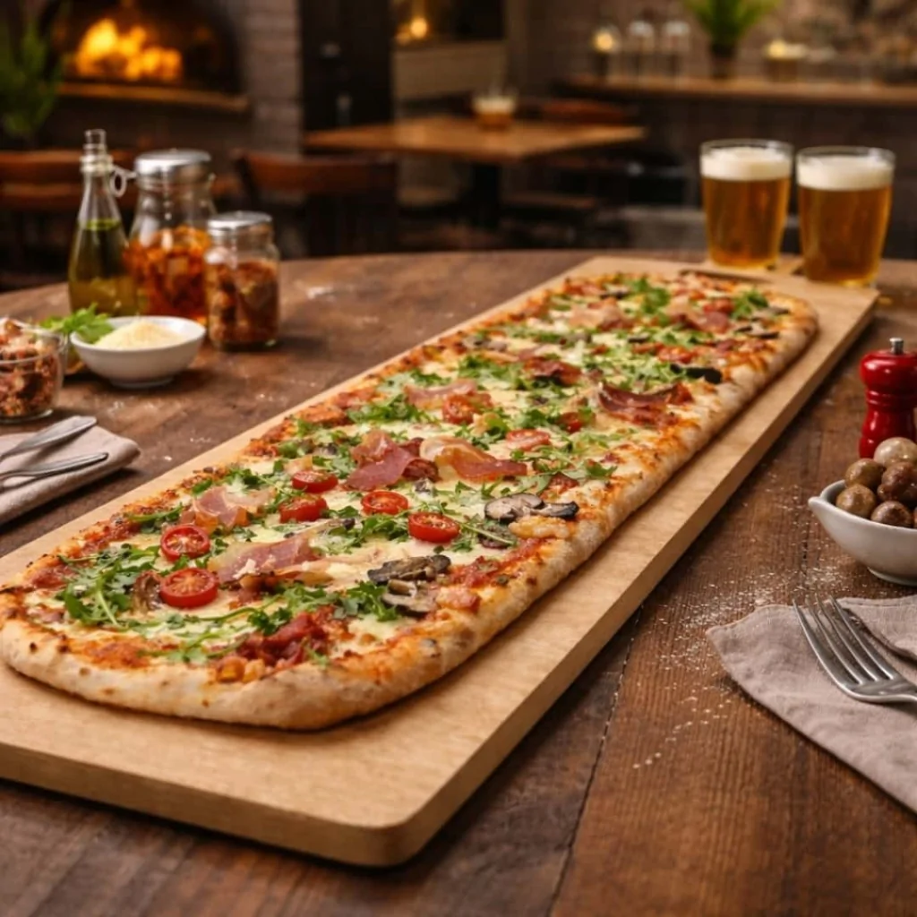 Pala Tagliere Portapizza con Manico 77x30x1,5 cm EUROCEPPI
