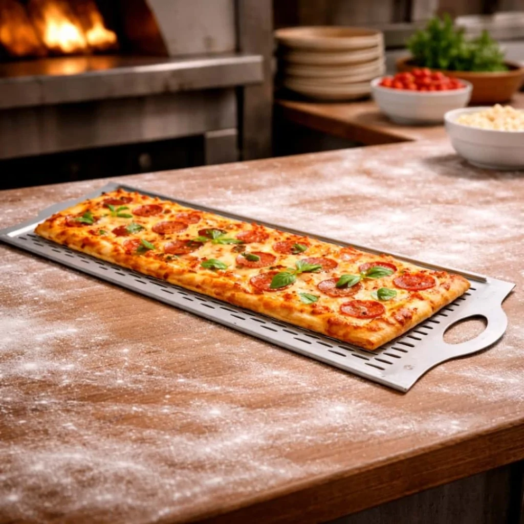 Asse Pizza al Metro Forata Alluminio 76x41 cm CERUTTI