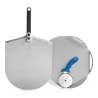 Kit Pala Pizza Amica 33 cm con Vassoio e Rotella GI.METAL