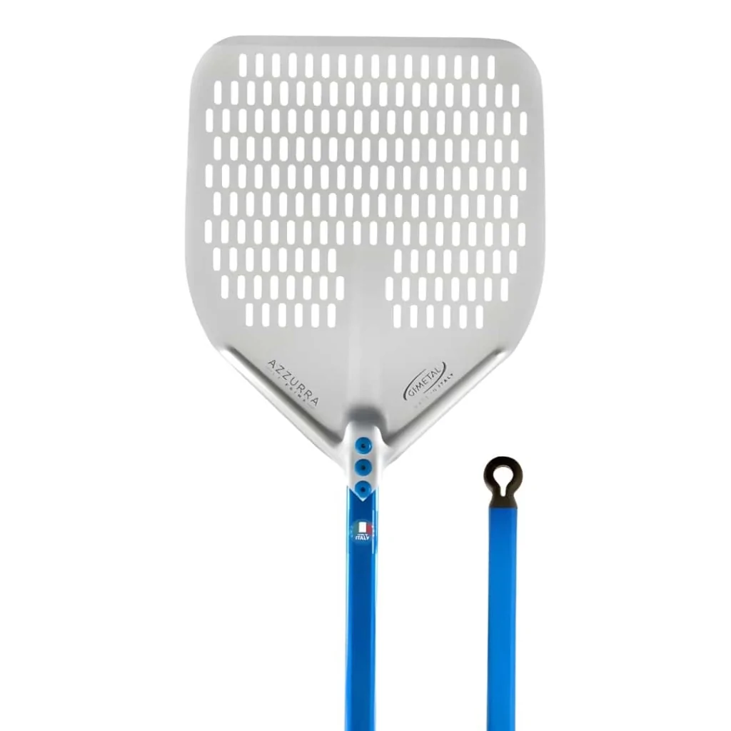 Pala Pizza Forata Azzurra 33x33 cm H 120 cm GI.METAL