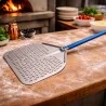Pala Pizza Forata Azzurra 33x33 cm H 120 cm GI.METAL