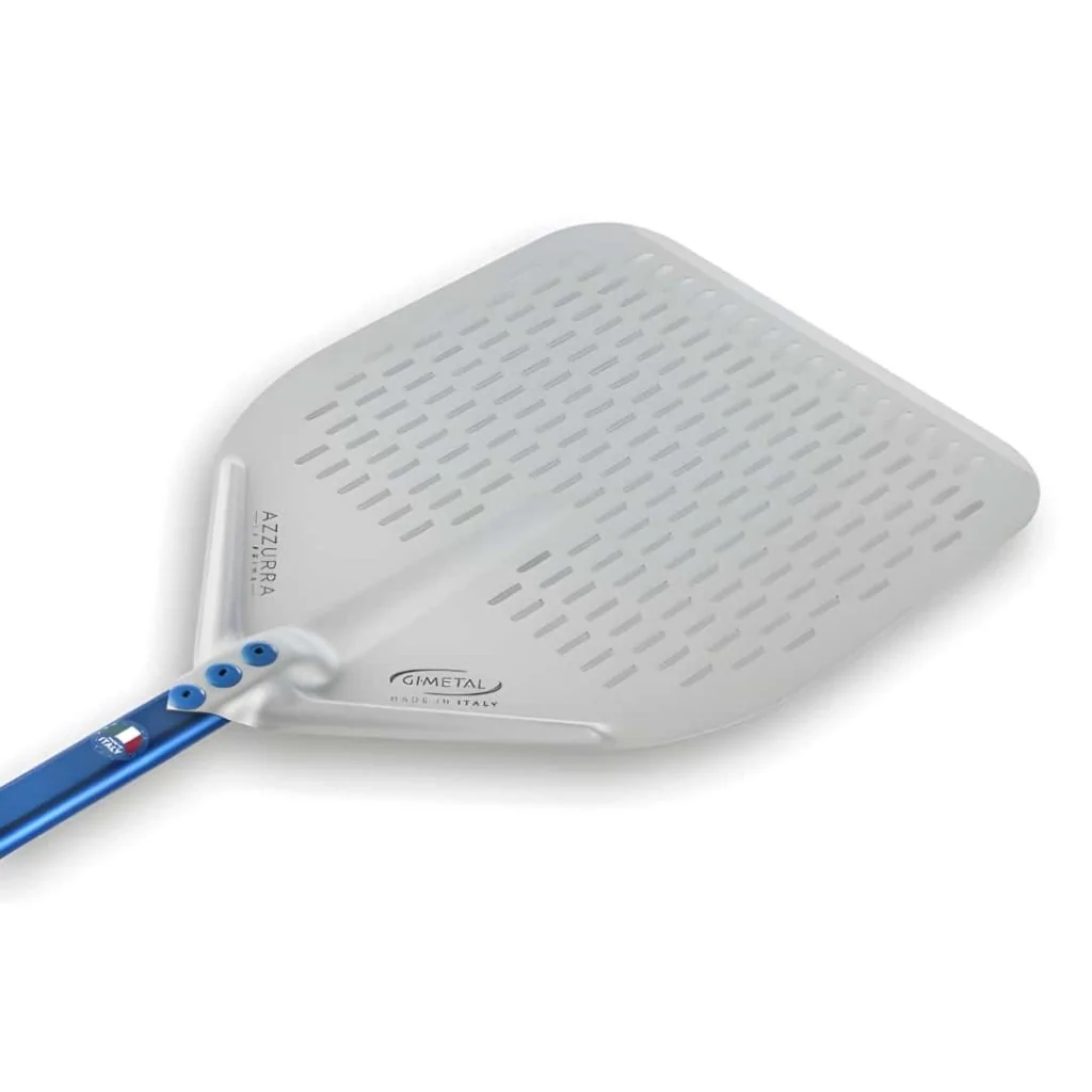 Pala Pizza Forata Azzurra 33x33 cm H 120 cm GI.METAL