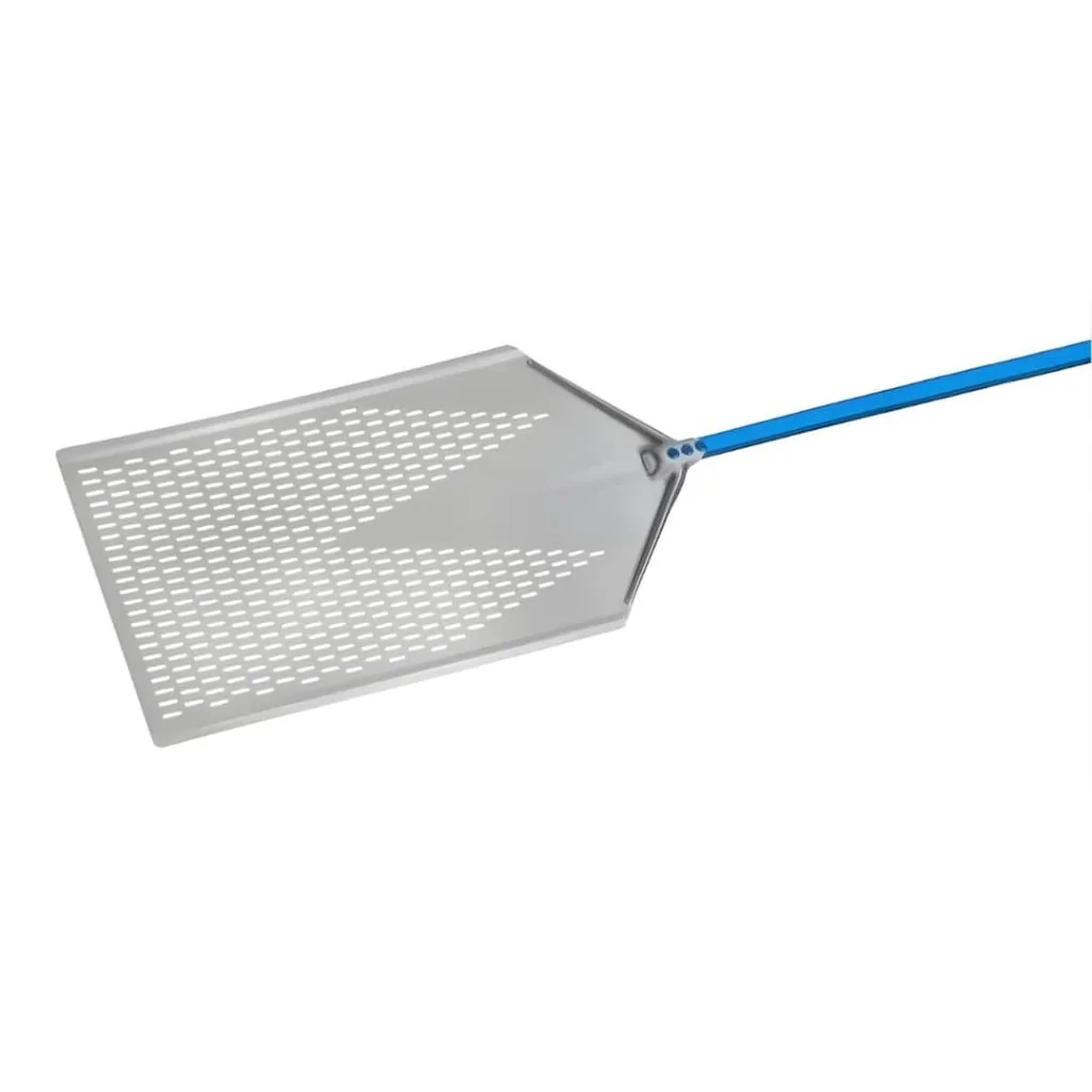 Pala Pizza al Metro Forata Azzurra 40x80 cm H 120 cm GI.METAL