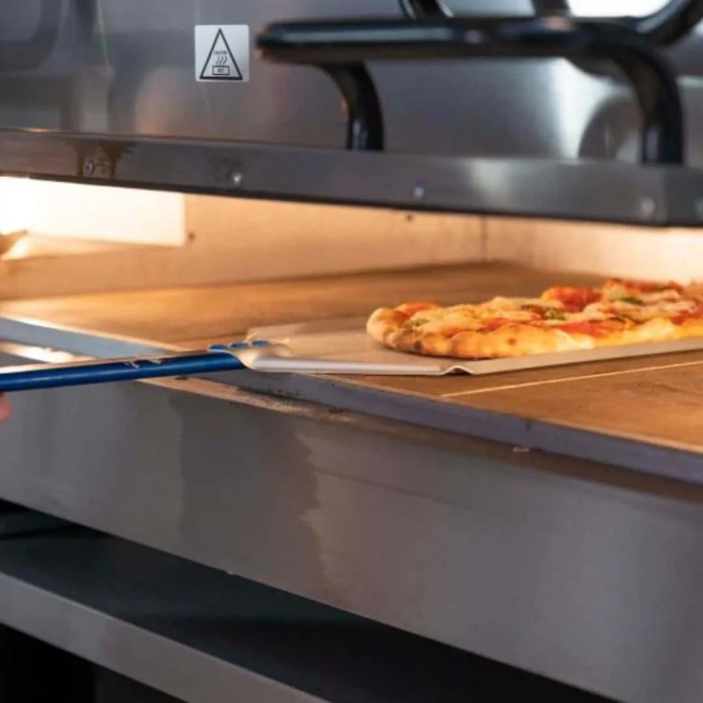Pala Pizza al Metro Forata Azzurra 40x80 cm H 120 cm GI.METAL