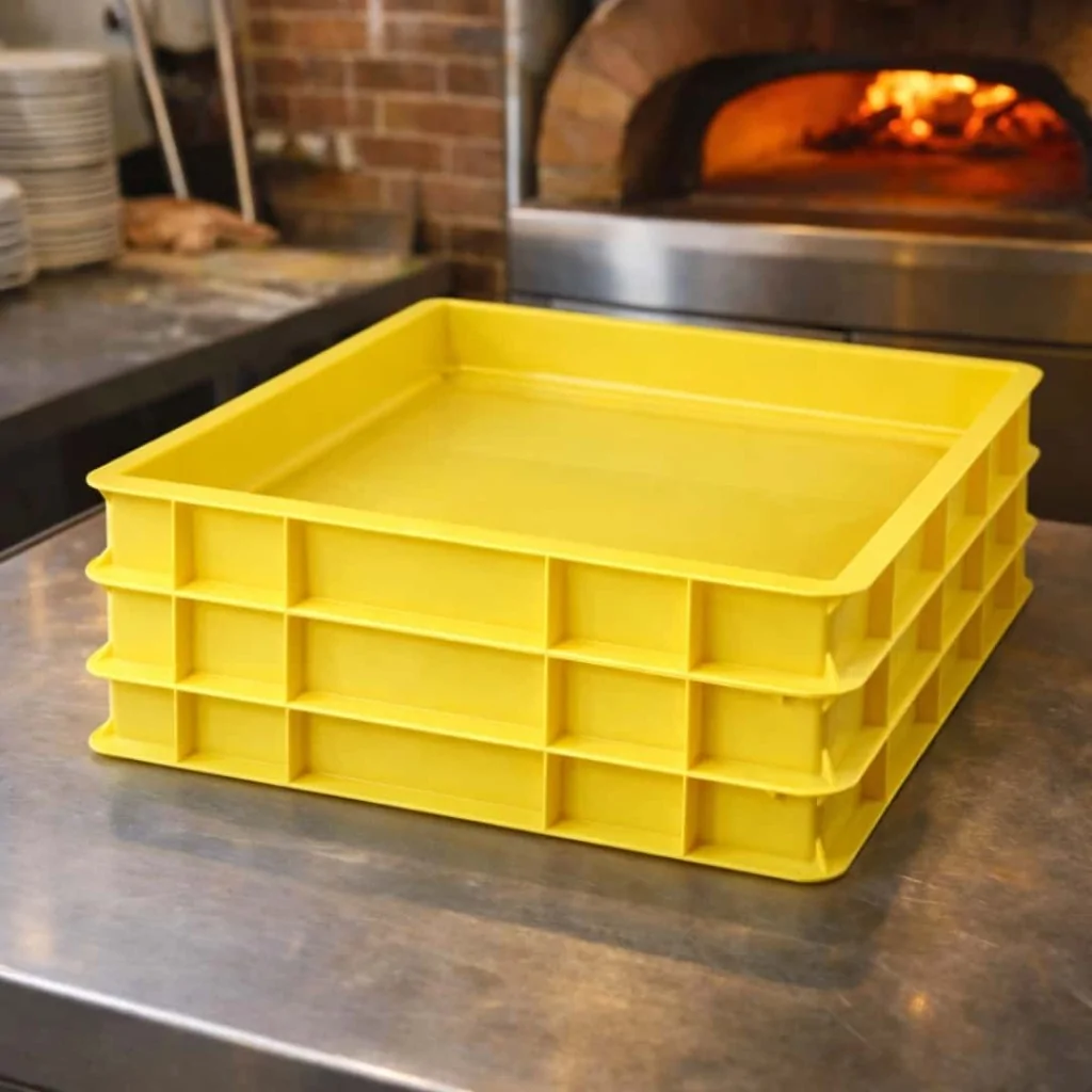 Cassetta Pizza Service Gialla 60x40x10 cm PAVONI