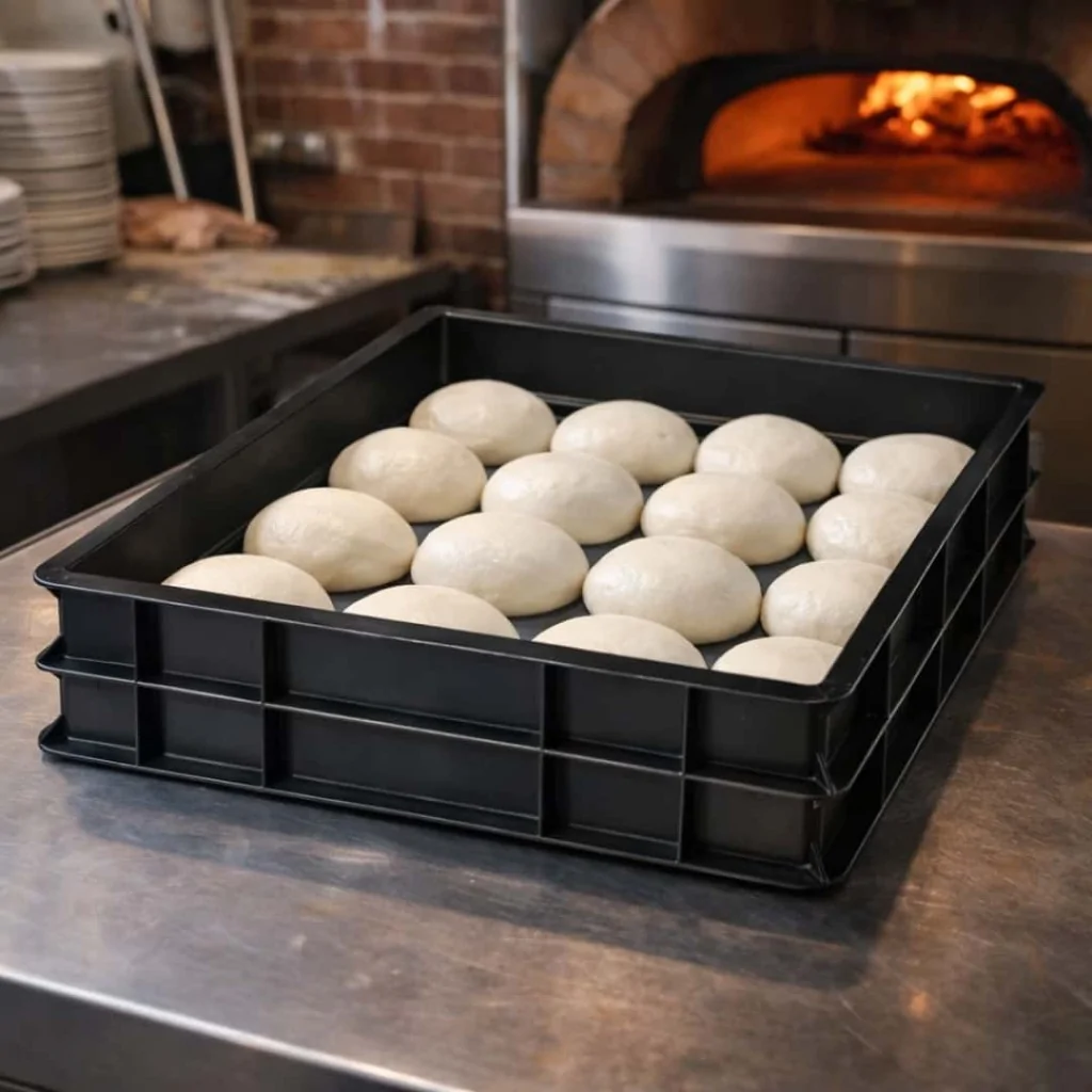 Cassetta Pizza Service Nera 60x40x10 cm PAVONI