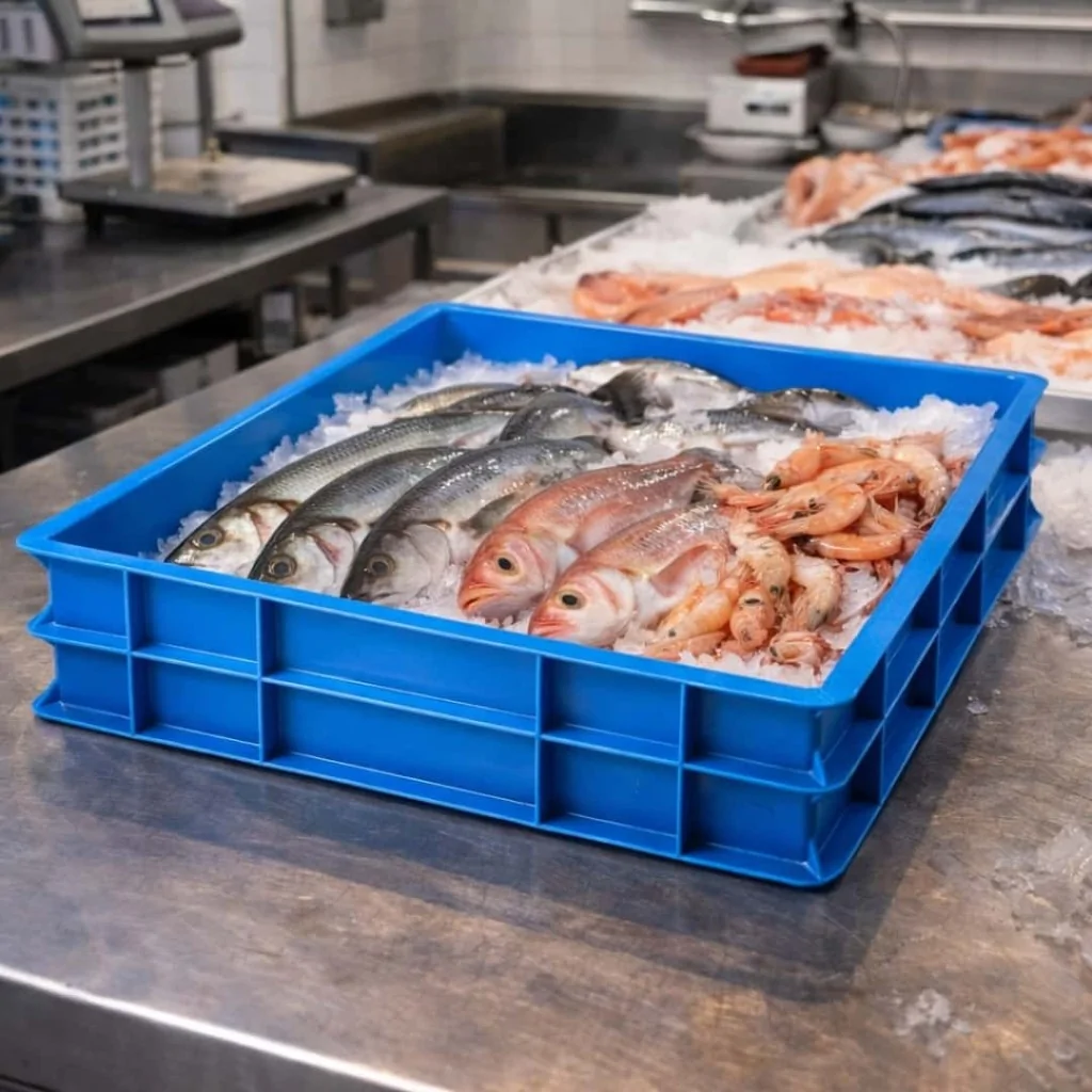 Cassetta Pizza Service Blu 60x40x7 cm PAVONI