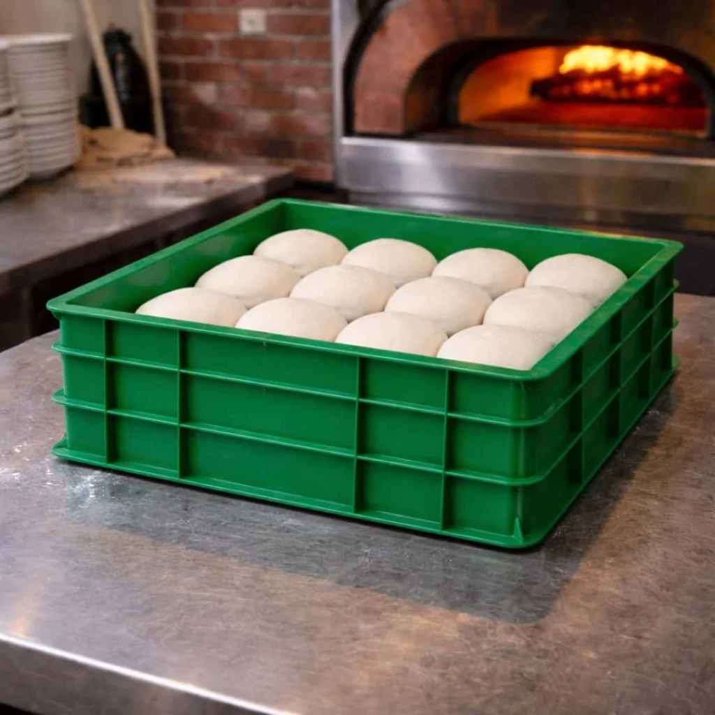 Cassetta Pizza Service Verde 60x40x7 cm PAVONI