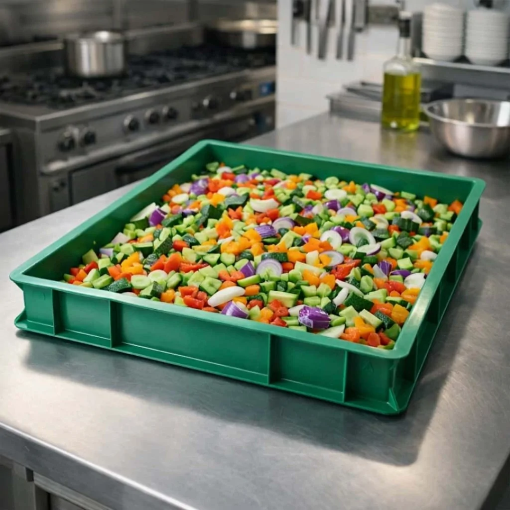 Cassetta Pizza Service Verde 60x40x7 cm PAVONI