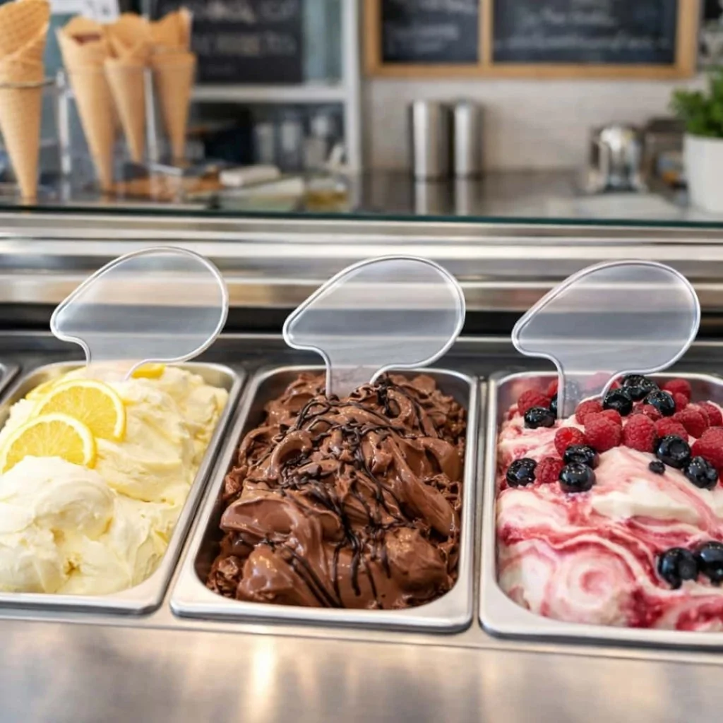 Segnagusto Gelato Trasparente H 19 cm 10 pz SAMBONET PADERNO