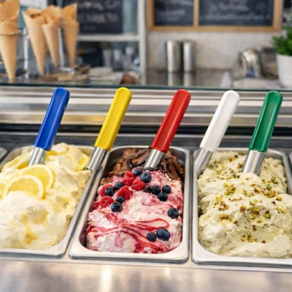 Spatola Porzionatore Gelato in Acciaio Inox Colorata 25 cm KAREL