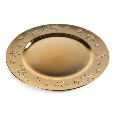 Sottopiatto Dorato con Decori Natale in Rilievo ø 33 cm ART