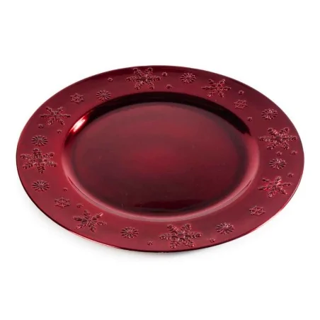 Sottopiatto Rosso con Decori Natale in Rilievo ø 33 cm ART FROM