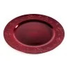 Sottopiatto Rosso con Decori Natale in Rilievo ø 33 cm ART FROM