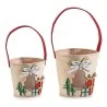 Set 2 Borsette Secchiello con Finestra Albero di Natale ART
