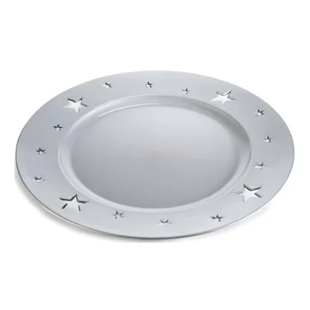 Sottopiatto Argento con Decoro Intaglio Stelle ART FROM ITALY