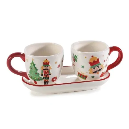 Set 2 Tazzine Caffè Schiaccianoci con Piattino ART FROM ITALY