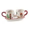 Set 2 Tazzine Caffè Schiaccianoci con Piattino ART FROM ITALY
