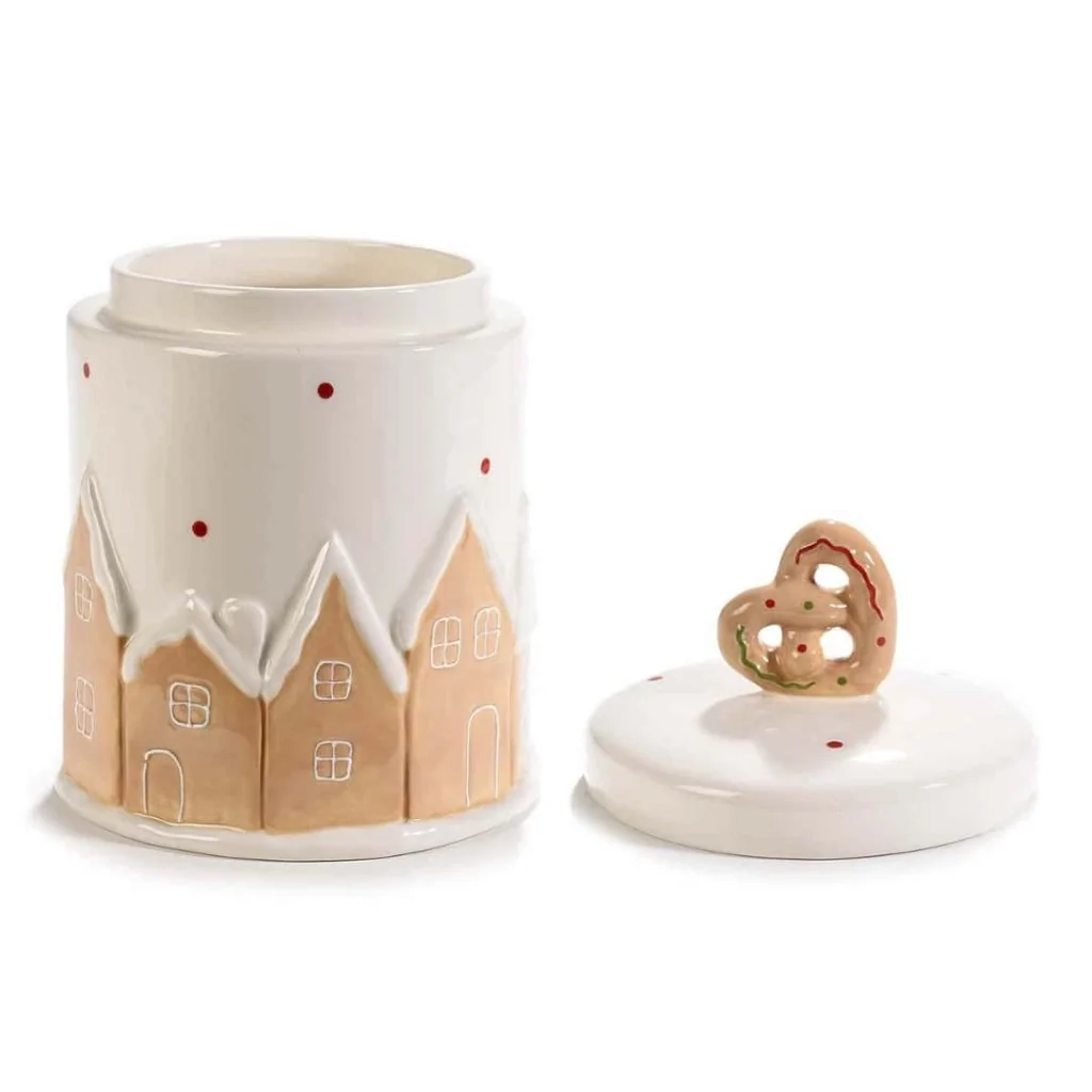 Barattolo Ceramica Paesaggio Rilievo e Biscotti ART FROM ITALY