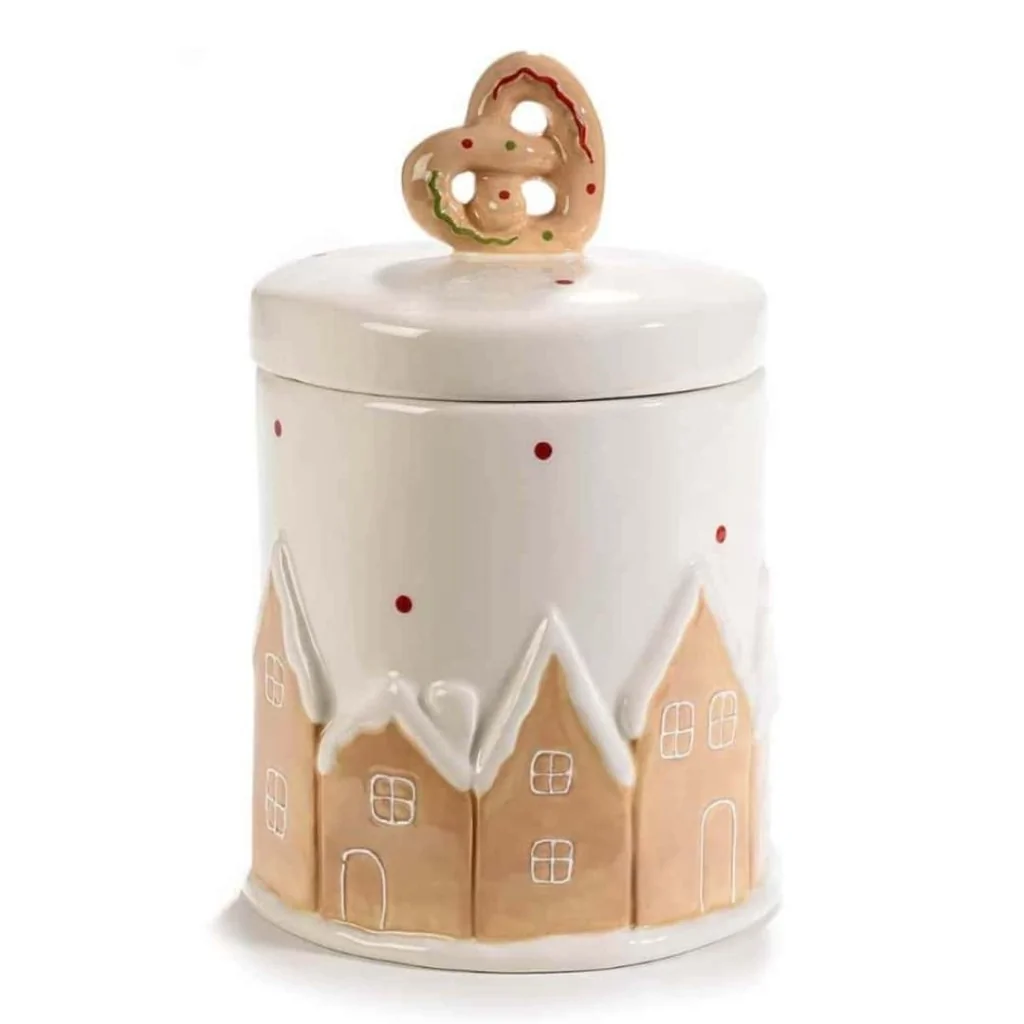 Barattolo Ceramica Paesaggio Rilievo e Biscotti ART FROM ITALY