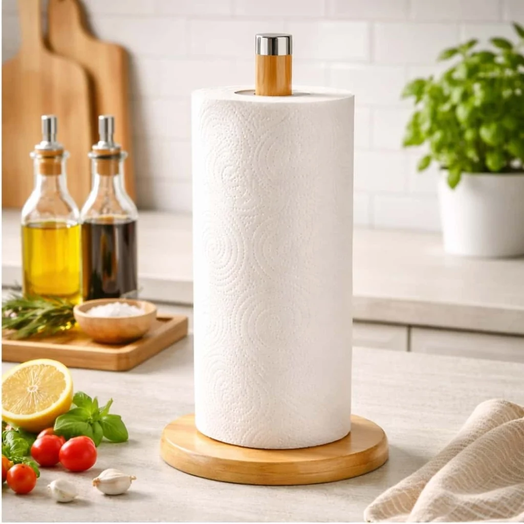Portarotolo Legno Bamboo ø 14 H 32,5 cm KESPER