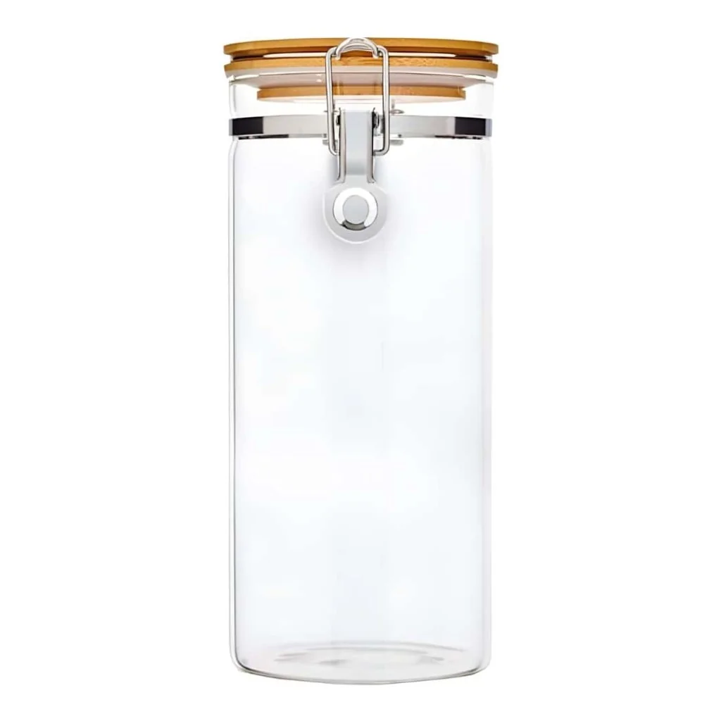 Barattolo in Vetro con Coperchio Bamboo 10x19 cm KESPER