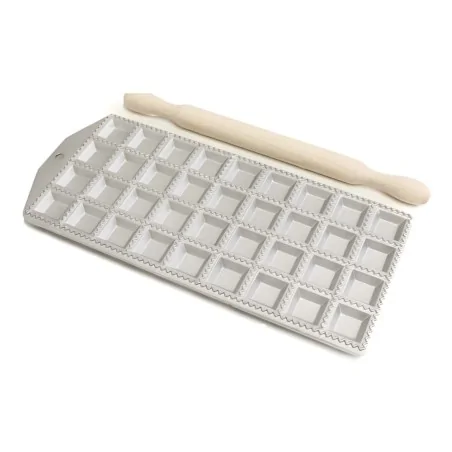 Stampo Ravioli Quadrato 36 pz con Mattarello 31x13 cm CALDER