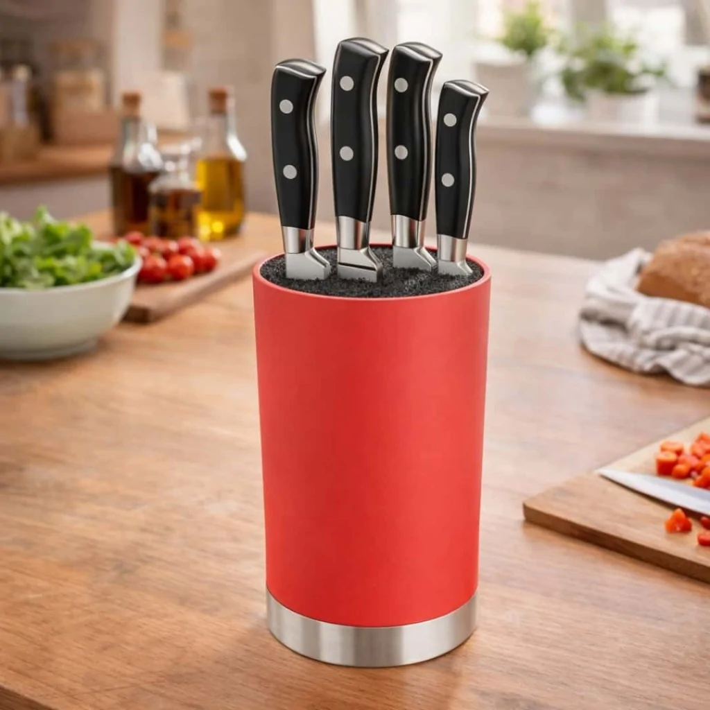 Ceppo Coltelli Universale Rosso EVA COLLECTION