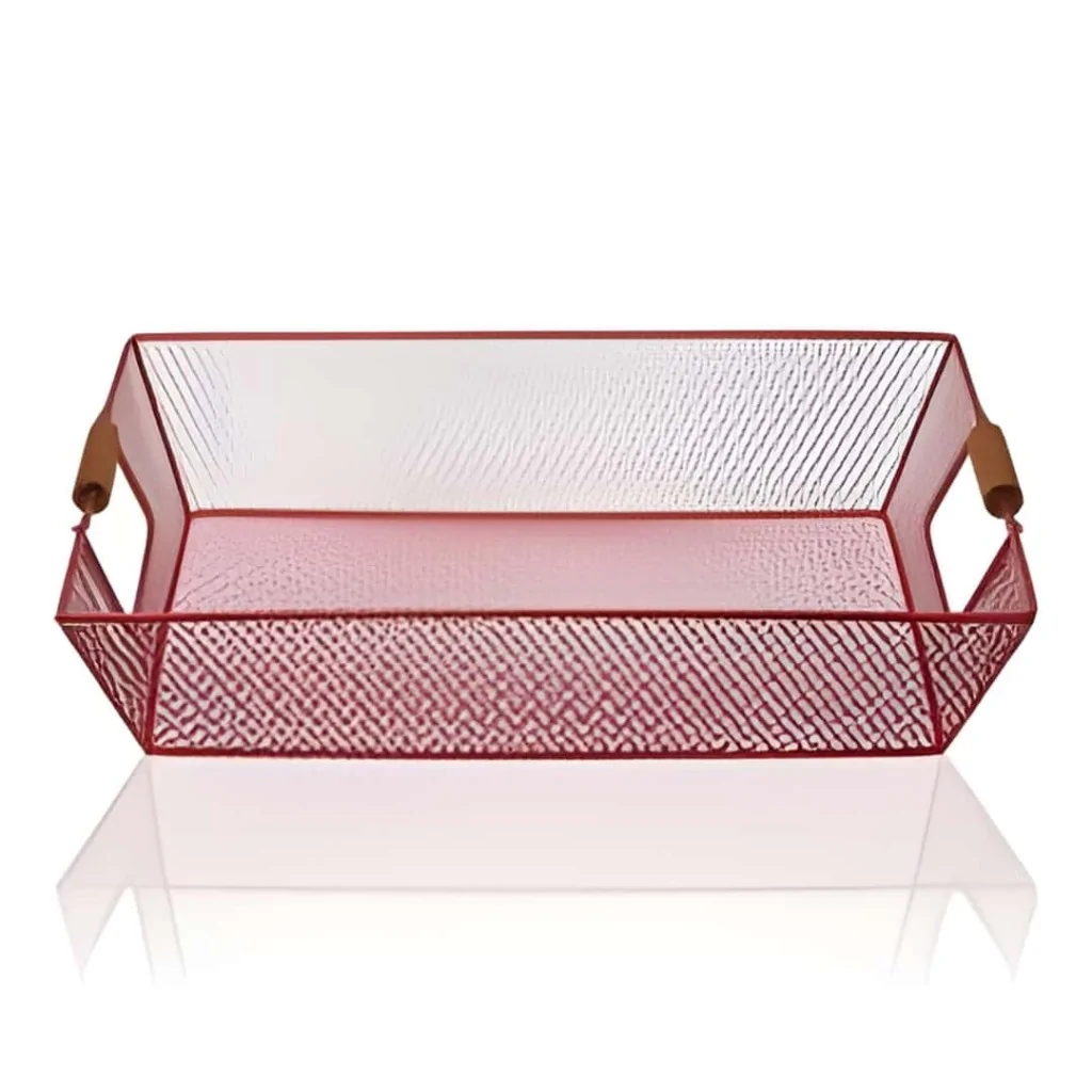 Cesta Rossa Pane Frutta Centrotavola 35x25 cm VERSA