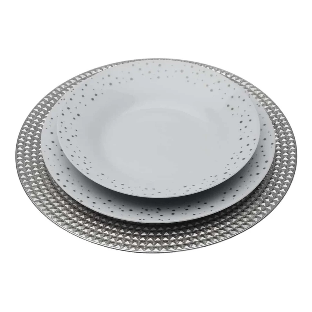 Sottopiatto Argento con Decori Natale in Rilievo VERSA