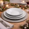 Sottopiatto Argento con Decori Natale in Rilievo VERSA