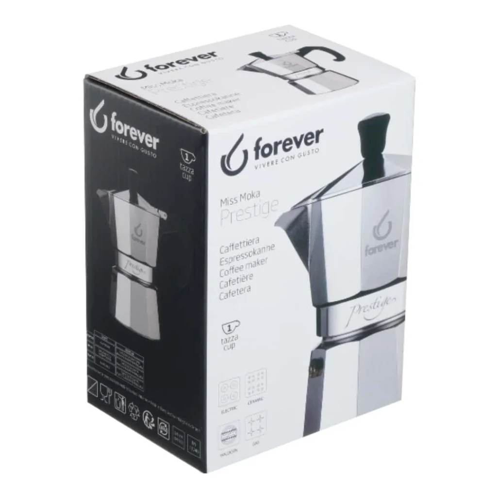 Miss Moka Prestige Alluminio 1 Tazza EVA COLLECTION