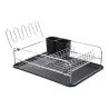 Scolapiatti Cromato con Portaposate Nero 49x31,6x21,2 cm EVA