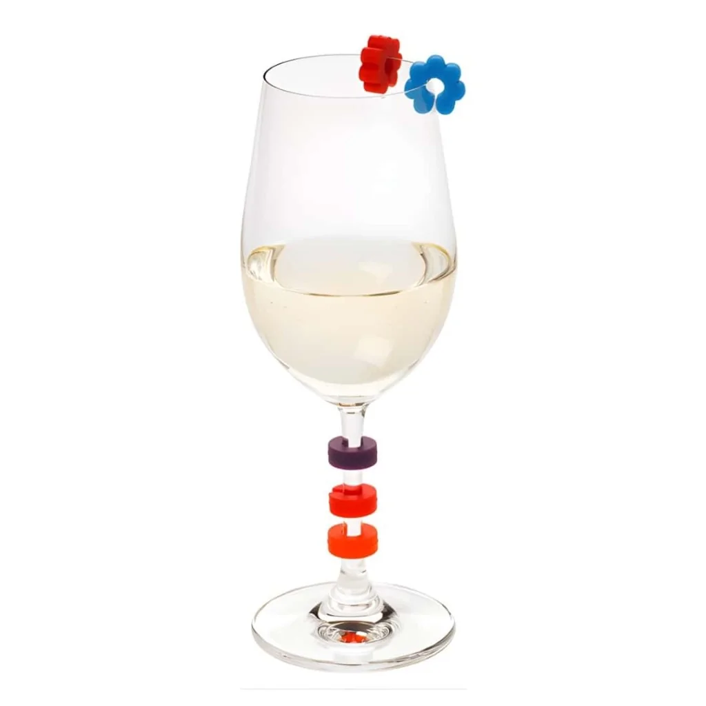 Anelli Segna Calice Colorati Silicone 2 cm 12pz EVA COLLECTION