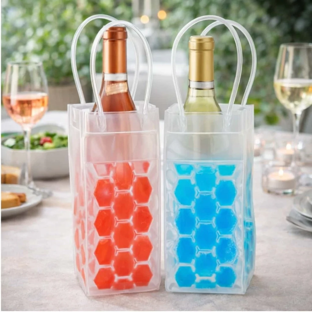 Borsa Raffredda Bottiglie Gel Colorate 9,5x9,5x25 cm EVA