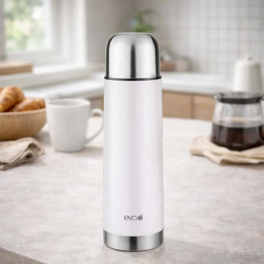 Bottiglia Thermos Isolante Bianco Opaco Acciaio 0,35 lt EVA