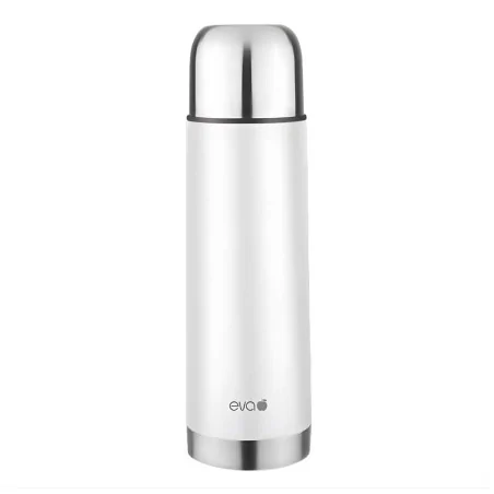 Bottiglia Thermos Isolante Bianco Opaco Acciaio 0,75 lt EVA