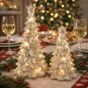 Set 2 Alberi di Natale con Brillantini e Luci ART FROM ITALY