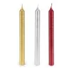 Candela Stelo Colorata Metallizzata ART FROM ITALY