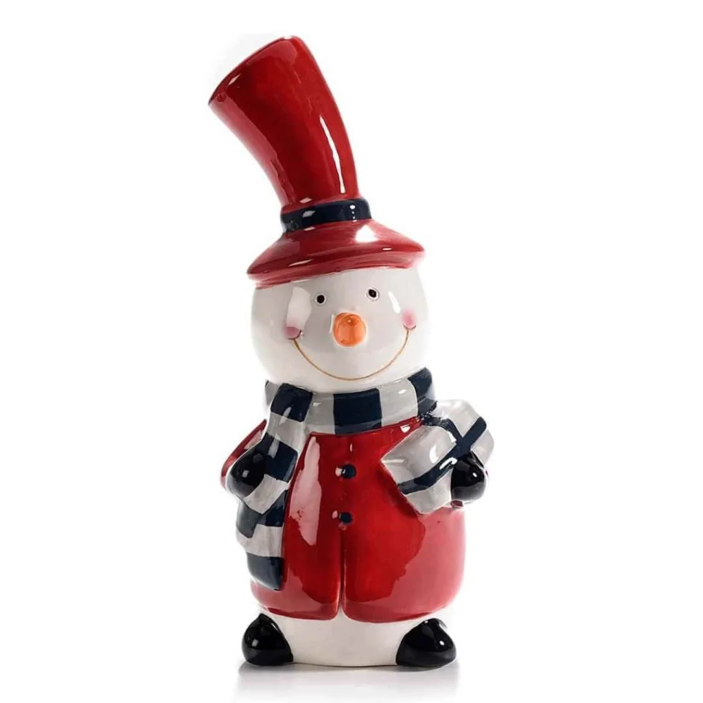 Pupazzo di Neve Decorativo con Cappello ART FROM ITALY