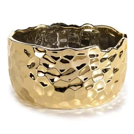 Vaso Ceramica Martellato Dorato Effetto Metallo Piccolo ART