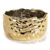 Vaso Ceramica Martellato Dorato Effetto Metallo Piccolo ART