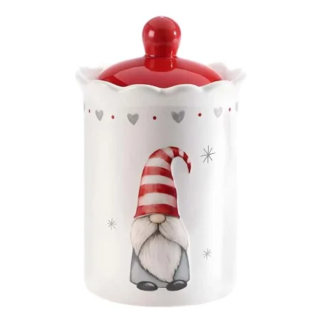 Barattolo Biscotti Ceramica Babbo Natale ø 9 cm ART FROM ITALY