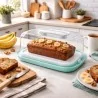 Porta Plum Cake Gino Aquamarine 43x25x18 cm EVA COLLECTION