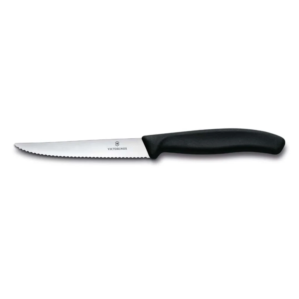 Coltello Pizza Bistecca Ondulato Manico Nero 11 cm VICTORINOX