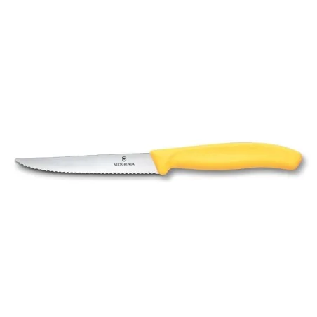Coltello Pizza Bistecca Ondulato Manico Giallo 11 cm VICTORINOX