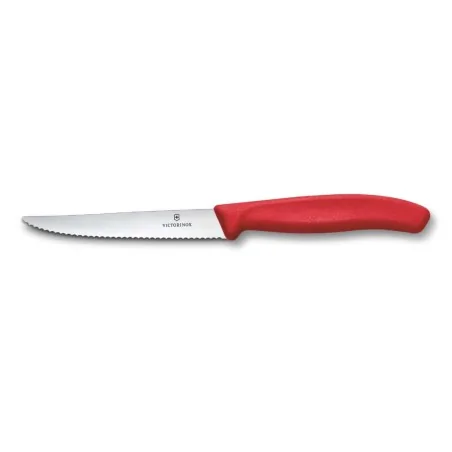 Coltello Pizza Bistecca Ondulato Manico Rosso 11 cm VICTORINOX
