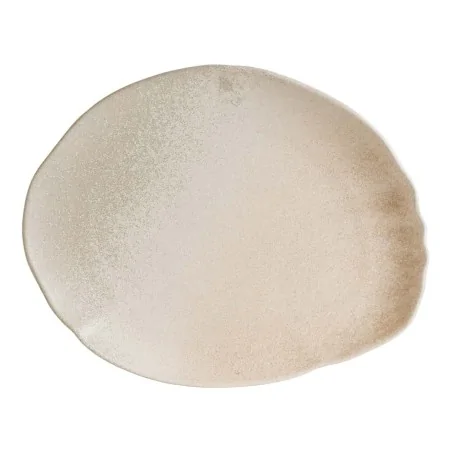 Piatto Piano Ovale Sahara Tone Beige 36 cm BONNÀ