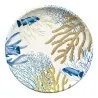 Piatto Piano Corallo Blu Touch-Mel ø 26,7 cm EMPORIO ZANI